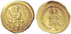 The Byzantine Empire The mint is Constantinopolis unless otherwise stated Isaac I Comnenus, 1 September 1057 – 22 November 1059 Histamenon 1057-1059, AV 4.37 g. +IhS XIS REX – REGNANTIhm Christ, nimba