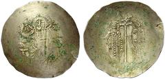 The Byzantine Empire The mint is Constantinopolis unless otherwise stated Manuel I, Comnenus 8 April 1143 – 24 September 1180 Aspron trachy, Thessalonica 1152-1160 (?), EL 2.47 g. Christ with decorate