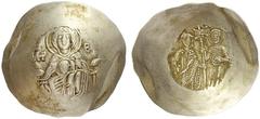 The Byzantine Empire The mint is Constantinopolis unless otherwise stated Manuel I, Comnenus 8 April 1143 – 24 September 1180 Aspron trachy, Thessalonica 1160-1167 (?), EL 2.15 g. The Virgin nimbate s