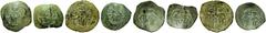 The Empire of Nicaea Theodore I Comnenus-Lascaris, 1208 – 1221 Lot of four coins. Billon trachy, Nicaea, 4.41 g.; 2.58 g.; 3.44 g.; 3.55 g Sear 2061 (4). Very fine