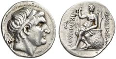 Greek Coins Kings of Bithynia. Nicomedes I, 279 – 255 Tetradrachm circa 279-255, AR 16.91 g. Diademed head r. Rev. BAΣIΛEΩΣ / NIKOMEΔOΥ Warrior goddess (Thracian Bendis?) seated l. upon rock, holding 