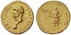 The Roman Empire Galba, June 8 (?), 68 – January 15, 69 Aureus, Tarraco April to late 68, AV 7.35 g. SER GALBA – IMPERATOR Laureate head l., with globe at point of bust. Rev. VIRTVS Virtus standing l.