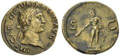 The Roman Empire Trajan, 98 – 117 Semis circa 99-105, Æ 2.88 g. IMP CAE NERVA TRAIAN AVG Laureate bust r. Rev. S – C Hercules standing on base, holding club and lion’s skin. C 336. BMC 1059. RIC 689. 
