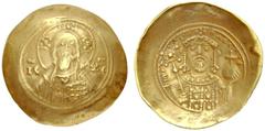The Byzantine Empire Michael VII, Ducas 1071 – 1078, with colleagues from 1074 Histamenon 1071-1078, AV 3.29 g. Bust of Christ facing, nimbate, raising r. hand in benediction and holding book of Gospe