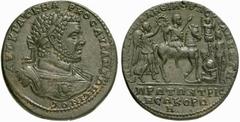 The Roman Empire Caracalla, 198 – 217 No.: 525 Schätzpreis - Estimate CHF 6000 d=43 mm Medallion, Pergamum Mysiae circa 198-217, æ 37.91 g. AUTOKRAT K MA - KOS MARKOC AUR ANTWNEINOS Laureate and cuira