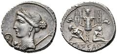 The Collection of Roman Republican Coins of a Student and his Mentor Part III Julius Caesar. Denarius, Spain 46-45, AR 3.99 g. Diademed and draped bust of Venus l., with star in hair and Cupid perched