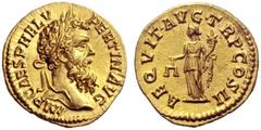 The Roman Empire Pertinax, 1st January – 28th March 193 Aureus January 1st – March 28th 193, AV 7.14 g. IMP CAES P HELV – PERTIN AVG Laureate head r. Rev. AEQVIT AVG TR P COS II Aequitas standing l., 