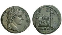 The Roman Empire Tiberius caesar, 9 – 14. A complete set of the Altar of Lugdunum Series for Tiberius Semis, Lugdunum 12-14, Æ 4.32 g. TI CAESAR AVGVST F IMPERAT VII Laureate head of Tiberius r. Rev. 