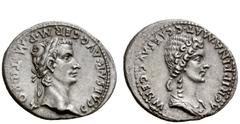 The Roman Empire Gaius, 37 – 41 Denarius 37-38, AR 3.68 g. C CAESAR·AVG·GERM·P·M TR·POT Laureate head of Gaius r. Rev. AGRIPPINA MAT CAES AVG GERM Draped bust of Agrippina r. C 2. BMC 15. RIC 14. CBN 