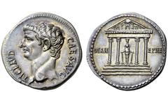 The Roman Empire Claudius, 41 – 54 Cistophoric tetradrachm, Ephesus 41-42, AR 11.36 g. TI CLAVD – CAES AVG Bare head l. Rev. DIAN – EPHE Frontal view of tetrastyle temple of Diana at Ephesus, her cult
