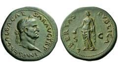 The Roman Empire Galba, 68 – 69 Sestertius late summer 68, Æ 27.02 g. IMP SER GALBA CAE – SAR AVG TR P Laureate bust r. Rev. LIBERTAS – PVBLICA S – C Libertas standing l., holding pileus and sceptre. 