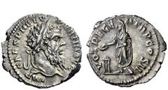 The Roman Empire Pertinax, 1st January – 28 th March 193 Denarius 1st January-28th March 193, AR 3.31g. IMP CAES P HELV – PERTIN AVG Laureate head r. Rev. VOT DECEN TR P COS II Pertinax, veiled, stand