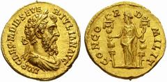 The Roman Empire Didius Julianus, 28th March-early June 193 No.: 430 Estimate: CHF 45000 d=21 mm Aureus circa May-June 193, AV 6.42 g. IMP CAES M DID SEVE – R IVLIAN AVG Laureate, draped and cuirassed