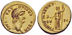 The George W. La Borde Collection of Roman Aurei Part I THE ROMAN EMPIRE Nero augustus, 54 – 68 Aureus 60-61, AV 7.71 g. NERO·CAESAR·AVG·IMP Bare head r. Rev. PONTIF MAX TR P – [VII COS IIII P P] / EX
