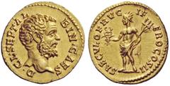 The George W. La Borde Collection of Roman Aurei Part I THE ROMAN EMPIRE Clodius Albinus, 193 – 195 Aureus 194 or later, AV 7.33 g. D·CL·SEPT·AL – BIN·CAES Bare head r. Rev. SAECVLO FRVG – IF – ERO CO