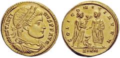 The George W. La Borde Collection of Roman Aurei Part I THE ROMAN EMPIRE Constantine I, 307 – 337 Solidus, Sirmium 320, AV 4.58 g. CONSTANTI – NVS P F AVG Laureate, draped and cuirassed bust r. Rev. S
