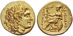GREEK COINS Kingdom of Thrace, Lysimachus 323 – 281 and posthumous issues Stater, Lysimachia Thraciae 297-281, AV 8.50 g. Diademed head of Alexander r. Rev. ΒΑΣΙΛΕΩΣ – ΛΥΣΙΜΑΚΟΥ Athena seated l., hold