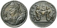 AN INTERESTING COLLECTION OF COINS OF JULIAN II (THE PHILOSOPHER) AND THE FESTIVAL OF ISIS The Festival of Isis Faria Julian II, 360-363. Medallion, Æ 4.05 g. DN FL CL IVLI – ANVS P F AVG Pearl-diadem