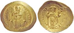 THE BYZANTINE EMPIRE Constantine X Ducas, 23 November 1059 – 23 May 1067 Histamenon circa 1059-1067, AV 4.44 g. +IhS XIS RCX – RCGNANTIhm Christ, nimbate, enthroned facing, raising r. hand in benedict