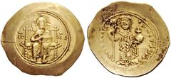 THE BYZANTINE EMPIRE Nicephorus III Botaniates, 3 April 1078-1 April 1081 Histamenon 1078-1081, EL 4.37 g. Christ enthroned facing, nimbate, raising r. hand in benediction and holding book of Gospels 