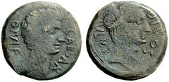 AN INTERESTING COLLECTION OF ROMAN REPUBLICAN COINS FORMED BY AN ENGLISH AMATEUR SCHOLAR C. Caesar Octavianus . Bronze, Gallia (?) 38, Æ 13.35 g. CAESAR – DIVI·F Bare head of Octavian r. Rev. DIVOS – 