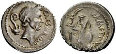 ROMAN REPUBLICAN COINAGE C. Iulius Caesar and M. Mettius . Denarius 44, AR 3.17 g. Wreathed head of C. Julius Caesar r.; before, CAESAR IMP; behind, lituus and culullus . Rev. Venus standing l., holdi