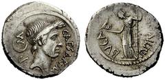 ROMAN REPUBLICAN COINAGE C. Iulius Caesar and L. Aemilius Buca . Denarius 44, AR 4.30 g. Wreathed head of C. Iulius Caesar r.; before, CAESAR IM; behind, P crescent M. Rev. Venus standing l., holding 