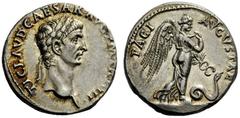 The Roman Empire Claudius, 41 – 54 Denarius 43-44, AR 3.58 g. TI CLAVD CAESAR AVG P M TRP III Laureate head r. Rev. PACI – AVGVSTAE Pax-Nemesis, winged, advancing r., holding with l. hand winged caduc