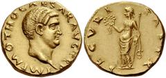 The Roman Empire Otho, 69. Aureus, Roma 15 January-8 March 69, AV 7.34 g. Description: IMP M OTHO CAESAR AVG TR P Bare head r. Rev. SECVRI – TAS P R Securitas standing l., holding wreath and sceptre. 