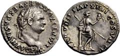 The Roman Empire Titus augustus, 79 – 81 Denarius after 1st July 79, AR 3.42 g. IMP TITVS CAES VESPASIAN AVG P M Laureate head r. Rev. TR P VIIII IMP XIIII COS VII P P Venus standing r., leaning on co
