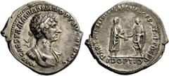The Roman Empire Hadrian, 117 – 138 The first few portrait types of Hadrian on coins occur very early in his reign and can be clearly differentiated. The first type depicts Hadrian with a very small h