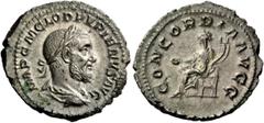 The Roman Empire Pupienus, 22 April – 29 July 238 As his co-emperor Balbinus, Pupienus also has one portrait type, with only rare variants. AMP. Denarius 238, AR 3.90 g. IMP C M CLOD PVPIENVS AVG Laur