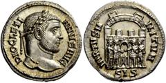 The Roman Empire Diocletian, 284 – 305 From the late third century to the period of Diocletian up to Constantine the Great, portrait styles change dramatically. While the first coins issued for Diocle