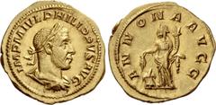 The Roman Empire Philip I, 244 – 249. Aureus 244-247, AV 4.62 g. IMP M IVL PHILIPPVS AVG Laureate, draped and cuirassed bust r. Rev. ANNONA AVGG Annona standing l., holding corn ears above modius and 