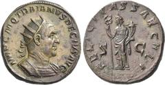 The Roman Empire Trajan Decius, 249 – 251. Double sestertius 249-251, Æ 32.41 g. IMP C M Q TRAIANVS DECIVS AVG radiate and cuirassed bust r., with drapery on l. shoulder. Rev. FELICITAS SAECVLI S – C 