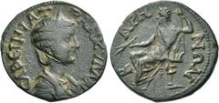 An Interesting Selection of Roman Provincial Coinage Baris. Tranquillina, wife of Gordian III. Bronze circa 238-244, Æ 6.56 g. CABEINIA T – PANKYΛΛINA Draped bust r., wearing stephane. Rev. B – APH – 