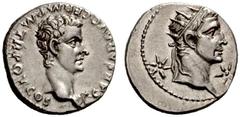The Roman Empire Gaius, 37-41 No.: 470 Schätzwert/Estimation: CHF 8000.- d=17 mm Denarius, Lugdunum circa 37-38, AR 3.78 g. C CAESAR AVG GERM P M TR P POT COS Bare head of Gaius r. Rev. Radiate head o