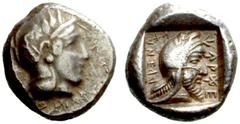 Greek Coins Dynasts of Lycia Kherei, c. 440-410. No.: 1559 Schätzwert/Estimation: CHF 800.- d=22 mm Stater, Xanthus c. 440-410, AR 8.62 g. Vismara, Lycia II, 169. Mørkholm-Zahle 37 (=). VF