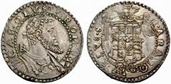 REGNO DI NAPOLI E REGNO DI SICILIA REGNO DI NAPOLI NAPOLI No.: 655 Estimate: EUR 300 d=34 mm Carlo V (1516-1554) Imperatore. Mezzo Ducato non datato. AR, gr. 14,83 – ø 34,3 mm. D/ CAROLVS . V . ROMA .