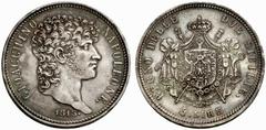 REGNO DI NAPOLI E REGNO DI SICILIA REGNO DI NAPOLI REGNO DELLE DUE SICILIE – NAPOLI No.: 713 Estimate: EUR 600 d=38 mm 5 Lire 1813. AR, gr. 24,93 – ø 37,22 mm. D/ GIOACCHINO / NAPOLEONE. testa nuda a 