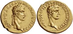 The Roman Empire Gaius, 37-41. Aureus 40, AV 7.88 g. C CAESAR AVG PON M TR POT III COS III Laureate head of Gaius r. Rev. GERMANICVS CAES P C CAES AVG GERM Bare head of Germanicus r. C 6. BMC 26. RIC 