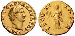 The Roman Empire Otho, 15 January – mid April 69 No.: 440 Estimate: CHF 90000 d=20 mm Aureus 15 January – mid April 69, AV 7.34 g. IMP OTHO CAESAR AVG TR P Bare head r. Rev. SECVRI – TAS P R Securitas