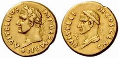 The Roman Empire Vitellius Imperator, 2 January – 18 April 69 No.: 442 Estimate: CHF 18000 d=20 mm Aureus, Tarraco 2 January – 18 April 69, AV 7.70 g. A VITELLIVS – IMP GERMAN Laureate bust of Vitelli