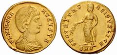 The Roman Empire Helena, mother of Constantine I No.: 600 Estimate: CHF 60000 d=23 mm Medallion of 1 ½ solidi, Nicomedia 324-325, AV 6.73 g. FL HELENA – AVGVSTA Diademed and draped bust r., wearing do