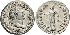 The Collection of a Perfectionist of Roman Imperial Silver Coins Titus augustus, 79 – 81. Denarius 1 January-30 June 80, AR 3.36 g. IMP TITVS CAES VESPASIAN AVG P M Laureate head r. Rev. BONVS EVEN – 