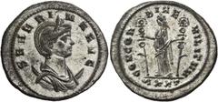 The Collection of a Perfectionist of Roman Imperial Silver Coins Severina, wife of Aurelian. Antoninianus, Siscia 275, AR 4.83 g. SEVERI – NA AVG Diademed and draped bust r., on crescent. Rev. CONCOR 