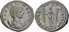 The Collection of a Perfectionist of Roman Imperial Silver Coins Severina, wife of Aurelian. Antoninianus, Siscia 275, AR 4.87 g. SEVERI – NA AVG Diademed and draped bust r., on crescent. Rev. CONCOR 