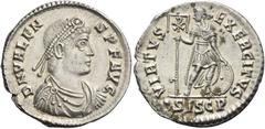 The Collection of a Perfectionist of Roman Imperial Silver Coins Valens, 364 – 378. Light Miliarense, Siscia 367-375, AR 4.43 g. D N VALEN – S P F AVG Pearl-diademed, draped, and cuirassed bust r. Rev