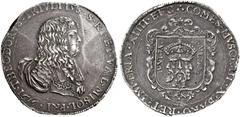 Retegno. Antonio Teodoro Trivulzio principe del S.R.I. e barone di Retegno, 1676-1678. Doppio filippo 1676, AR 55,40 g. THEODORVS TRIVLTIVS S R I ET VAL MISOL PRI Busto drappeggiato e corazzato a d., 
