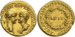 The Roman Empire Nero augustus, 54 – 68. Aureus October-December 54, AV 7.62 g. AGRIPP AVG DIVI CLAVD NERONIS [CAES MATER] Confronted busts of Nero, bare-headed r., and Agrippina Minor, draped l.; in 
